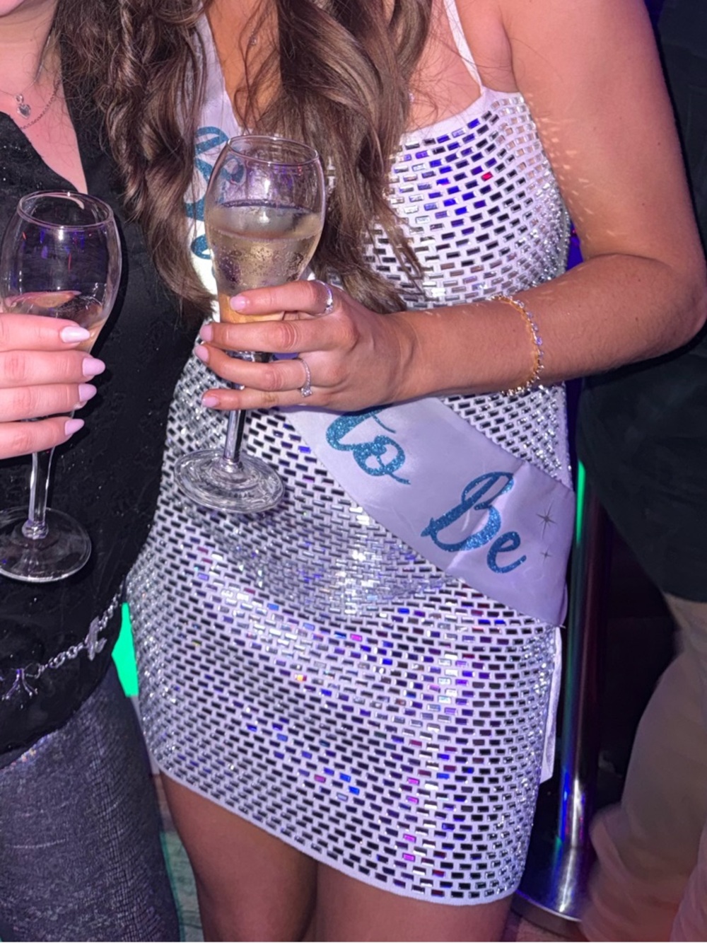 Retrofete Silver Disco Mini Dress - Picture 7 of 14